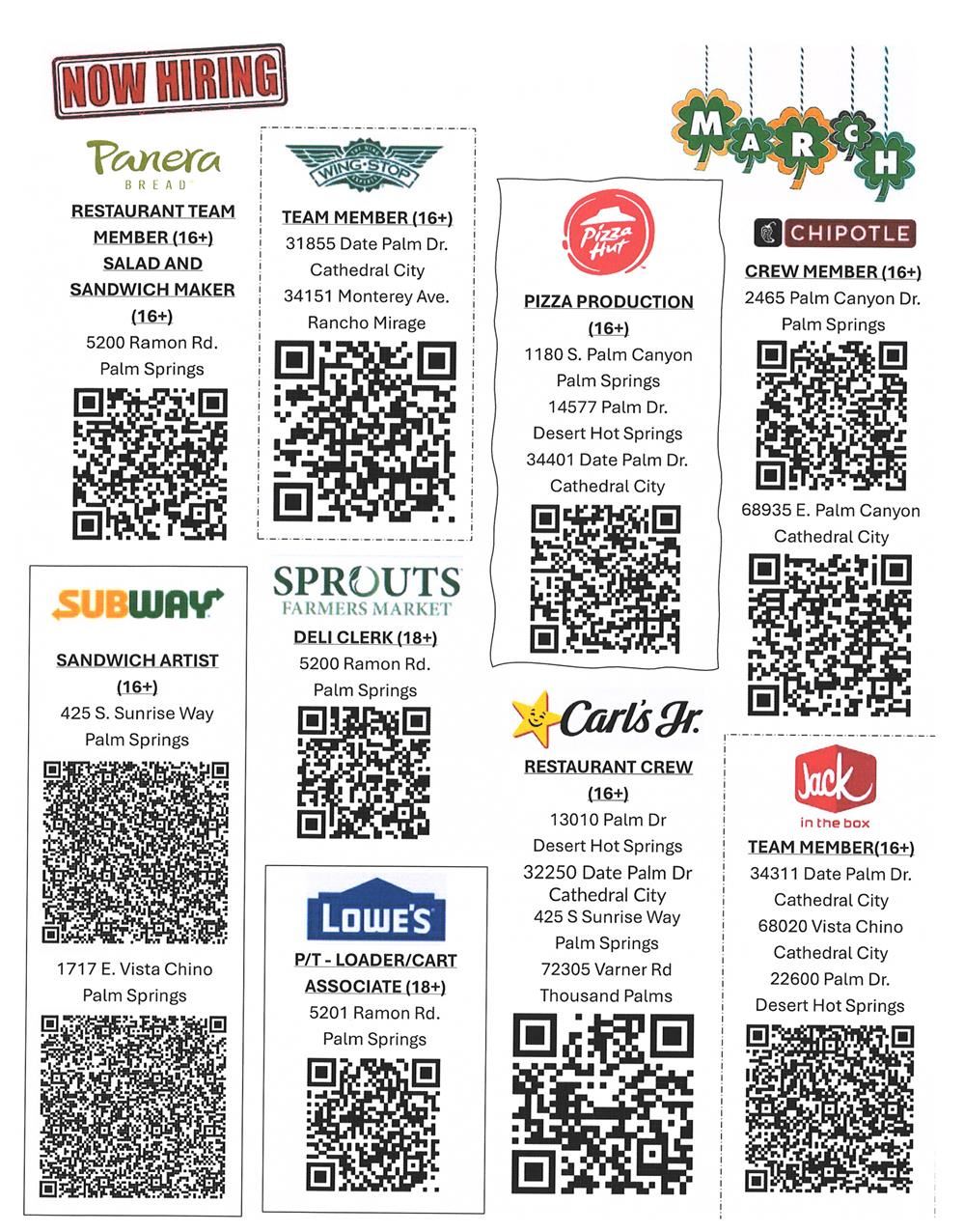 march jobs